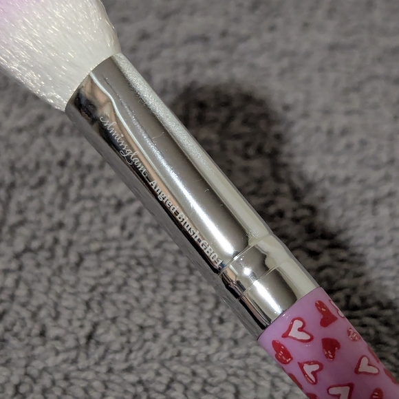 MAKEUP BRUSH SLMISSGLAM Pink Heart Pattern GB-01 - Picture 2 of 3